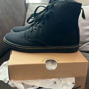 Canvas dr martens work once excellent condition black